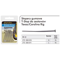 Bullet Weight T-stop Rubber Texas & Carolina Size L Spinning System