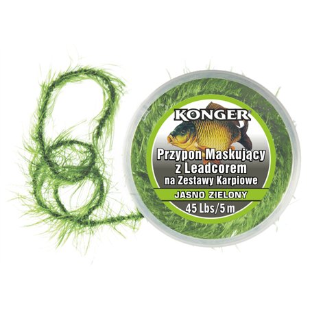 Masking Leader with Leadcore Light Green 25lbs 5m