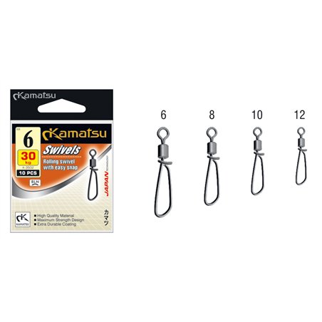 Rolling Swivel with Easy Snap K-3502 Size 12 9kg