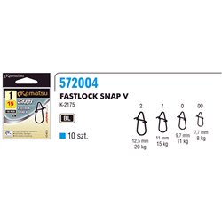 Fastlock V Snap BL Size 00 7.7mm 8kg