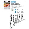 Krętlik Hyper Strong Rolling Swivel z Agrafką Fastlock Snap K-1010 8 14kg