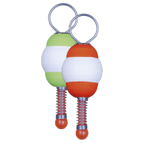 Neon coloured styrofoam hanging bite alarm M