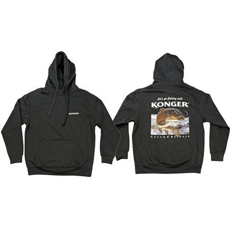 Bluza z Kapturem Czarna Karp Rozmiar M