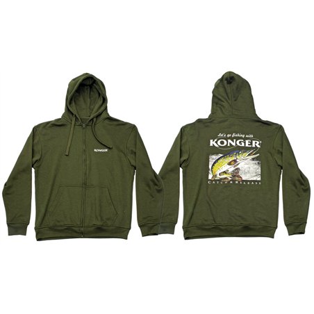 Bluza z Kapturem Zielona Szczupak Rozmiar XL