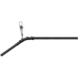 Polyline Anti-Tangle Tube with Swivel and Snap Eco Black 14cm