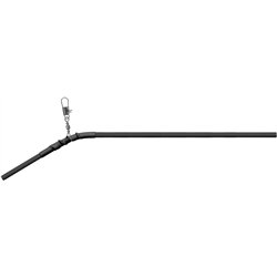 Polyline Anti-Tangle Tube with Swivel and Snap Eco Black 20cm