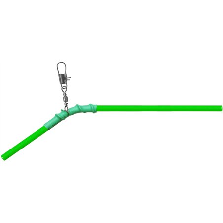 Polyline Anti-Tangle Tube with Swivel and Snap Eco Black 14cm