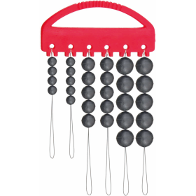 Black Rubber Beads Stoppers in Line 3 sizes Dread Cat