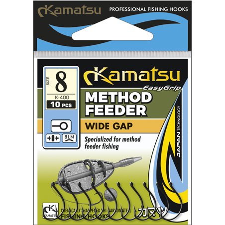 Kamatsu Method Feeder Wide Gap 10 Black Nickel Ringed