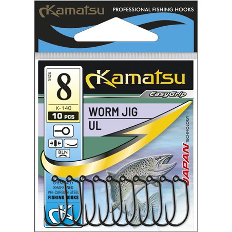 Kamatsu Worm Jig Ul 10 Black Nickel Ringed