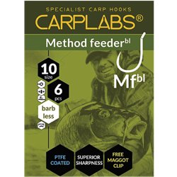 Carplabs Method Feeder Barbless 16 Titanium Grey Ringed