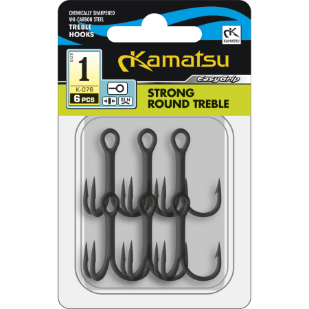 Kamatsu Strong Round Treble 4 Black Nickel