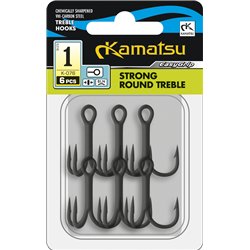 Kamatsu Strong Round Treble 1/0 Black Nickel