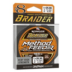 Plecionka Braider X8 Method Feeder Dark Brown 0,10mm/150m