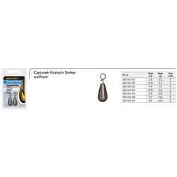 Tungsten Weight Fastach Sinker 10.6g 3/8oz Spinning System