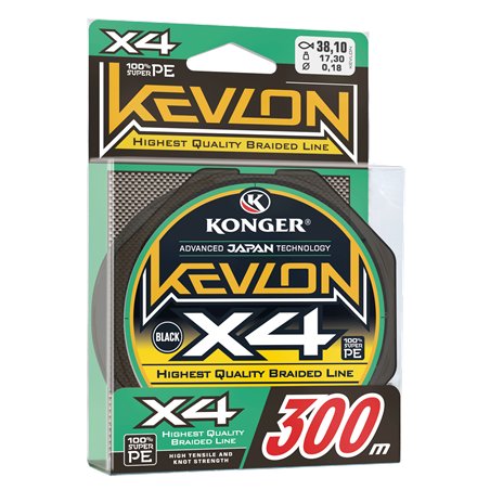 Kevlon Olive Green X4 0,25mm/300m Konger