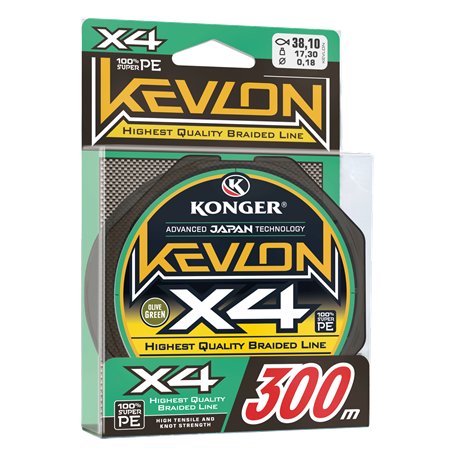 Kevlon Black X4 0,18mm/300m Konger