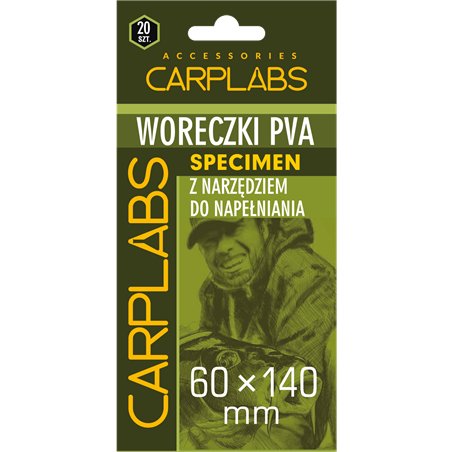 Woreczki Pva Carplabs® Specimen 60x140mm Z Narzędziem Do Napełniania
