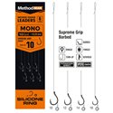 Przypon Method Feeder Z Gumką 3mm Z Haczykiem Methodman Supreme Grip Titanium Grey Barbed rozmiar 14 żyłka 0,20mm