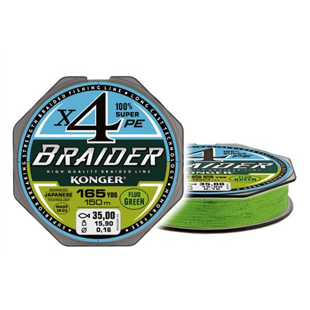 Braider X4 Fluo Green 0.12/150m
