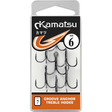 Kamatsu Groove Anchor Treble 8 Black Nickel Treble