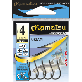 Kamatsu Okiami 6 Black Nickel Ringed Hook