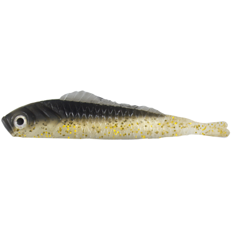 Lucky Shad 6cm Gold & smoke Drop-Shot