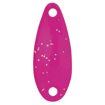 Forellenlöffel 35 Glitzernd Fluoreszierend Pink & Silber