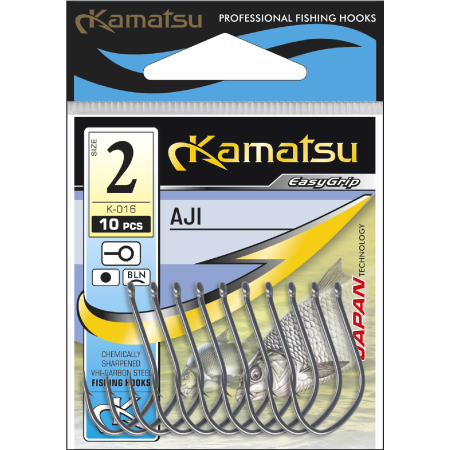 Haczyk Kamatsu Aji 10 Czarny Nikiel Oczko