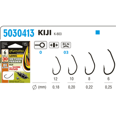 Przypon Kamatsu Method Feeder Long Kiji 10 z pierścieniem silikonowym