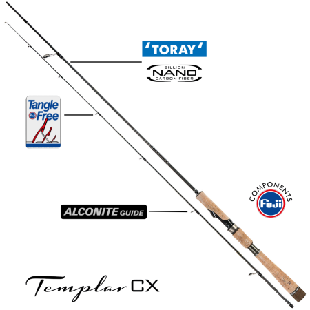 Templar CX Nano Carbon Perch 200/2-12 Fishing Rod
