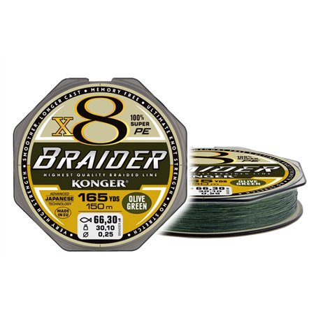 Braider X8 Olive Green 0.06/150m