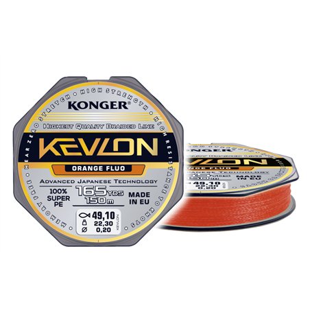 Kevlon Orange Fluo X4 0,20/150m