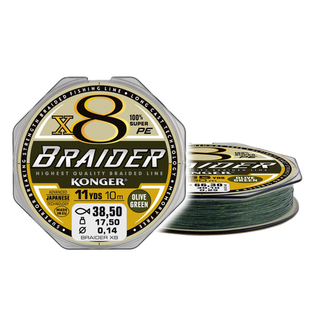 Braider X8 Olive Green 0.16/10m Braid