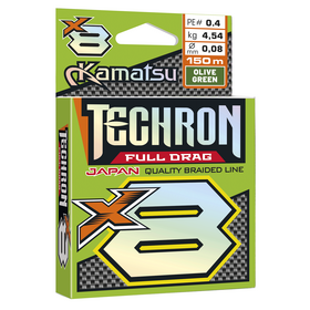 Plecionka Techron Full Drag X8 Olivgrün 0,08/150m PE 0,4