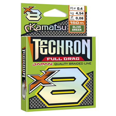 Techron Full Drag X8 Olive Green 0.08/150m PE 0.4