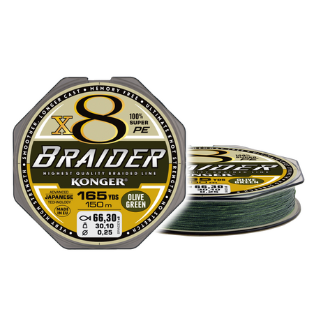 Braider X8 Olive Green 0.20/150m Braid