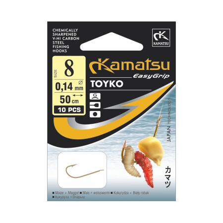 Snelled hook FC 50cm Maggot & Maize Toyko 12