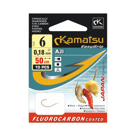 Przypon Kamatsu FC 50cm Biały robak i Kukurydza Aji 6