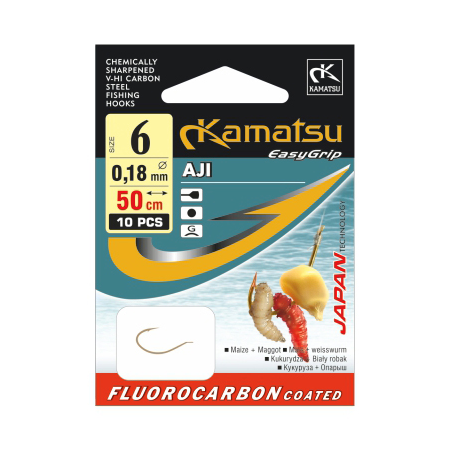 Przypon Kamatsu FC 50cm Biały robak i Kukurydza Aji 10