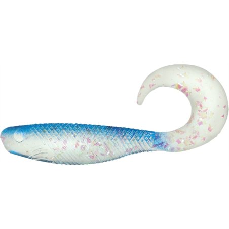 Shad Grub 6.4cm Mylar blue