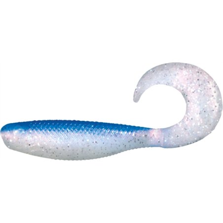 Shad Grub 6.4cm Blue pearl glitter