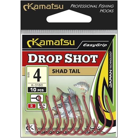 Kamatsu Drop Shot Shad Tail 1 Czarny Nikiel Oczko