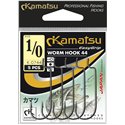 Kamatsu Worm Hook 44 5/0 Czarny Nikiel Oczko
