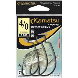 Kamatsu Offset Heavy 4/0 Black Nickel Ringed