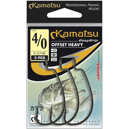 Kamatsu Offset Heavy 5/0 Czarny Nikiel Oczko