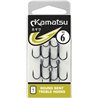 Kamatsu Round Bent Treble 1 Czarny Nikiel