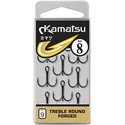 Kamatsu Treble Round Forged 1/0 Czarny Nikiel