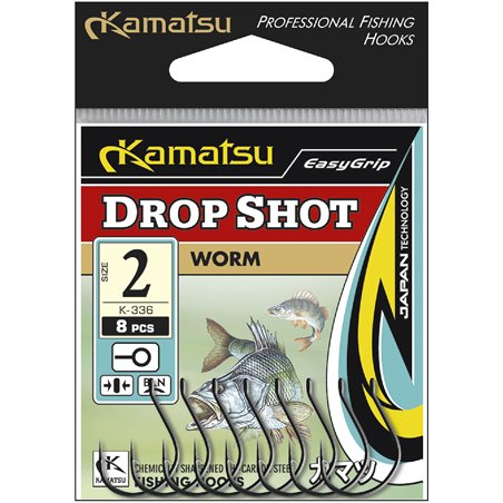 Kamatsu Worm Drop Shot 2 Black Nickel Ringed