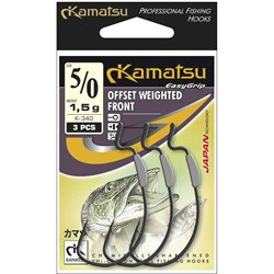 Kamatsu Offset Weighted Front 3/0 Black Nickel Ringed 1g